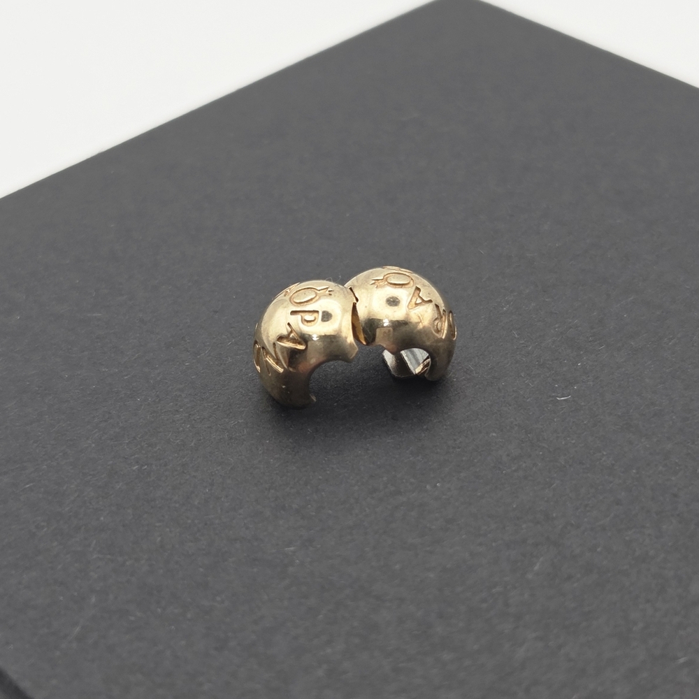 Pandora 14kt Gold Retired Clip "Loving Pandora". - Picture 3 of 4